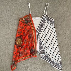ZARA Bandana Color-block Top